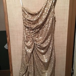 Gold sequin dress